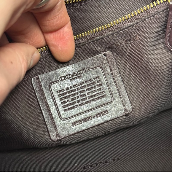 Coach Dreamer Straw Multi Compartment Leather Satchel Bag - Picture 10 of 11